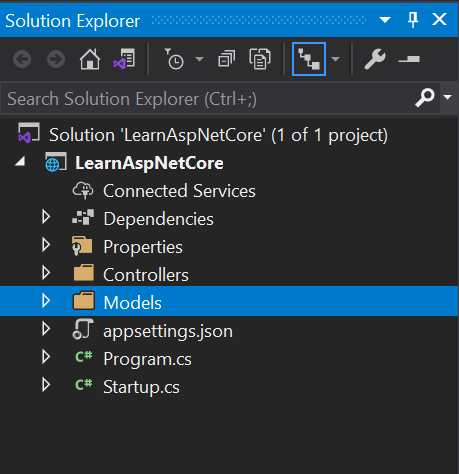 Models location in asp.net core